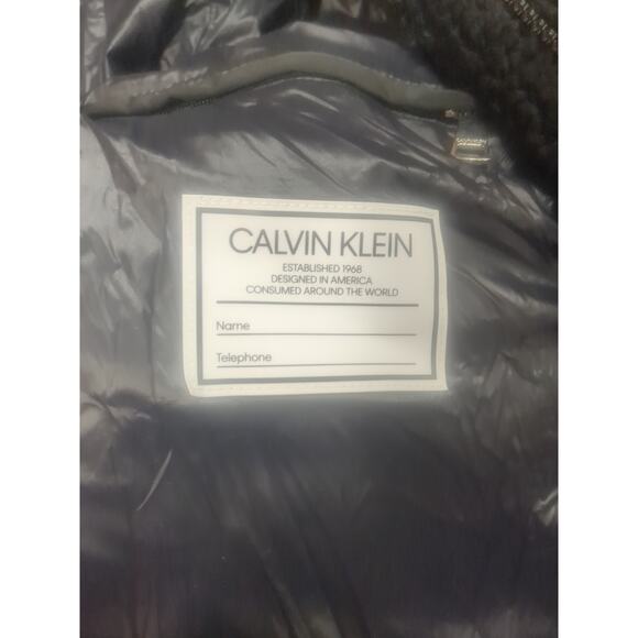 Calvin Klein Long Woman Jacket Size S Hat Remover - Picture 9 of 9